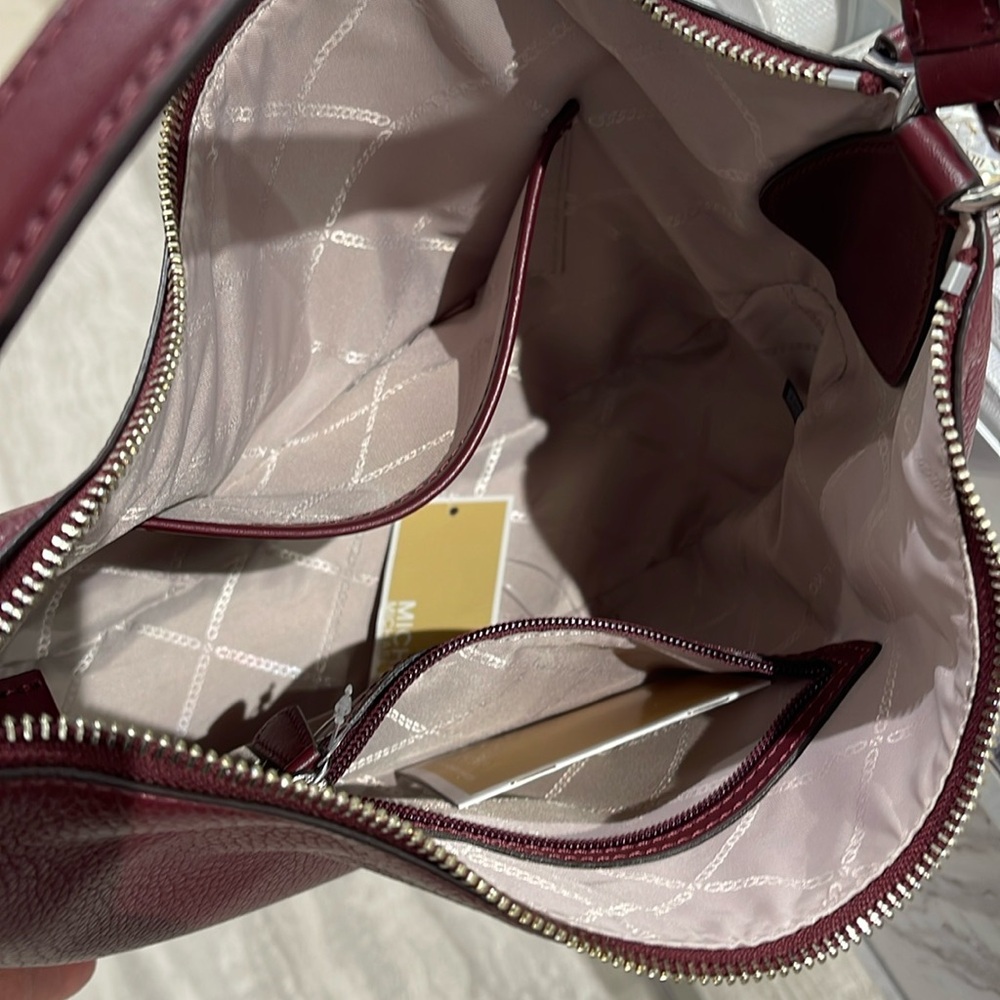 Michael Kors Burgundy Leather Shoulder Bag - Picture 11 of 16